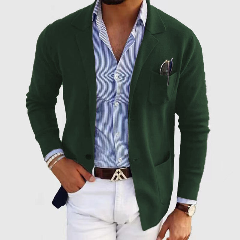 Herren elegante Strickjacke mit dezentem Design und praktischen Taschen Berg-Feldt