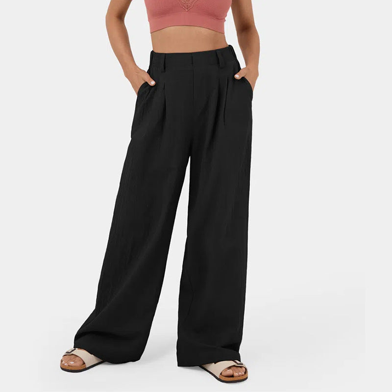 Pantalon chino ample pour femme avec élégants plis et poches latérales Berg-Feldt