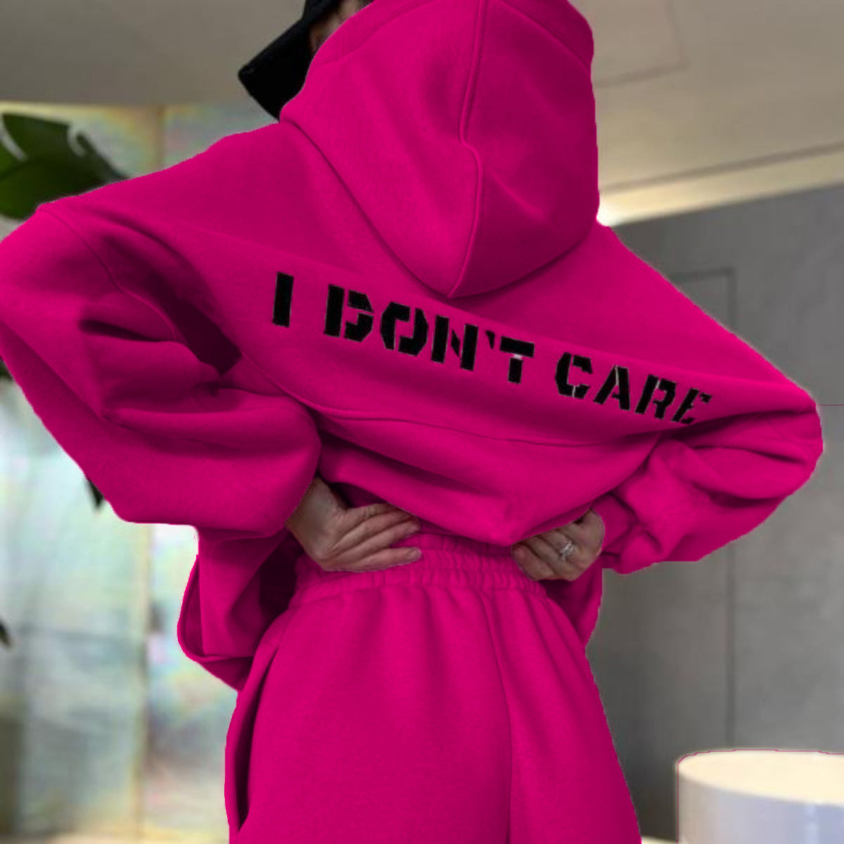 Hoodie sportif pour femme avec lettrage Berg-Feldt accrocheur