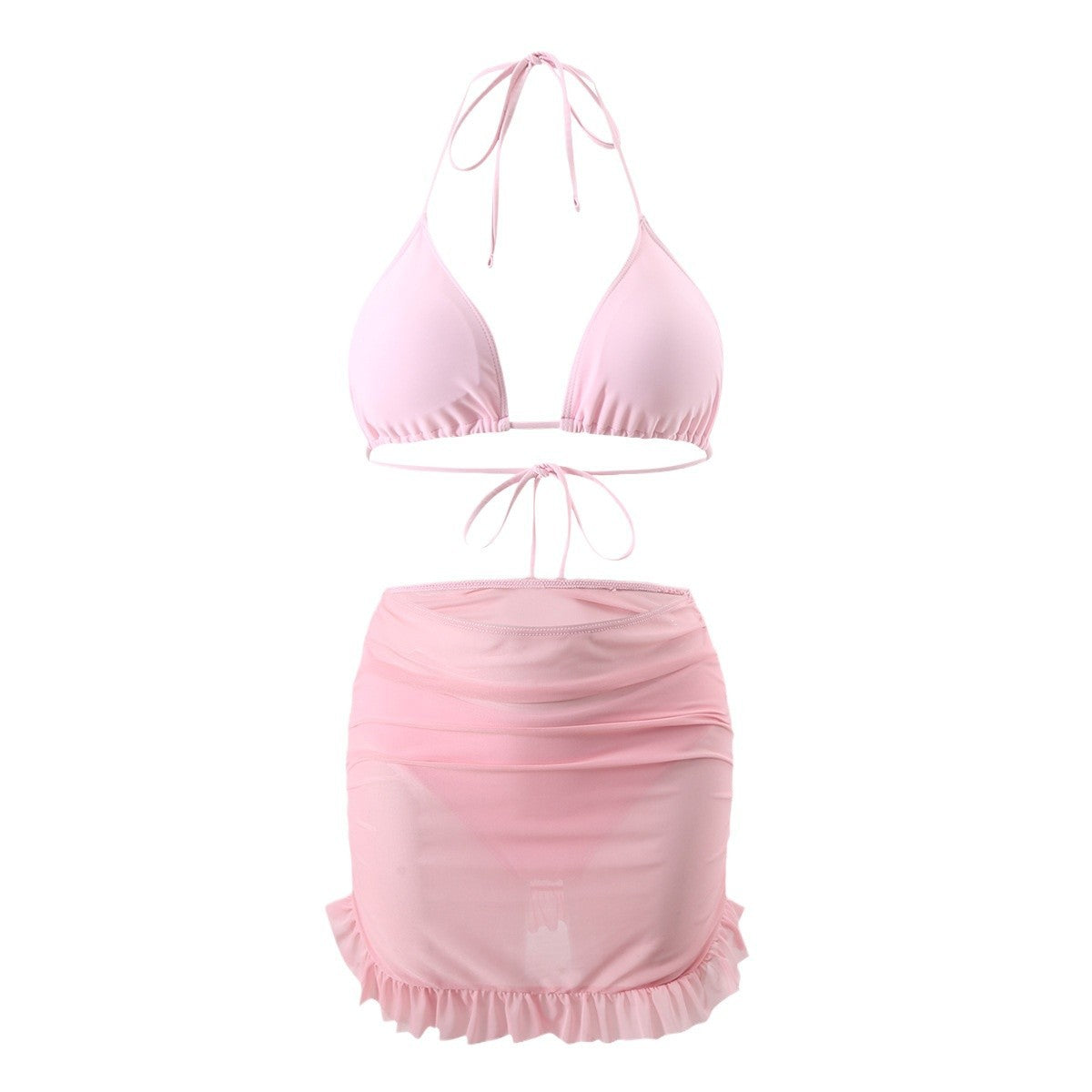 Ensemble bikini avec haut triangle réglable et slip à volants de berg-feldt