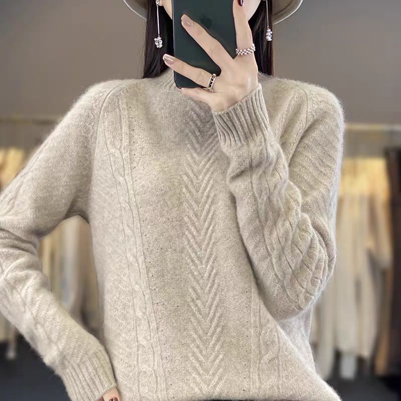 Pull torsadé pour femme avec col rond élégant Berg-Feldt