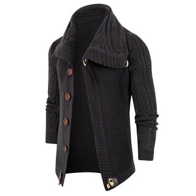 Gilet cardigan pour homme avec col châle et boutons en bois Berg-Feldt