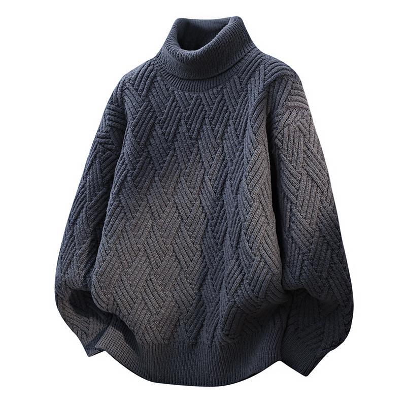 Damen Oversized Rollkragenpullover mit strukturiertem Zopfmuster Berg-Feldt