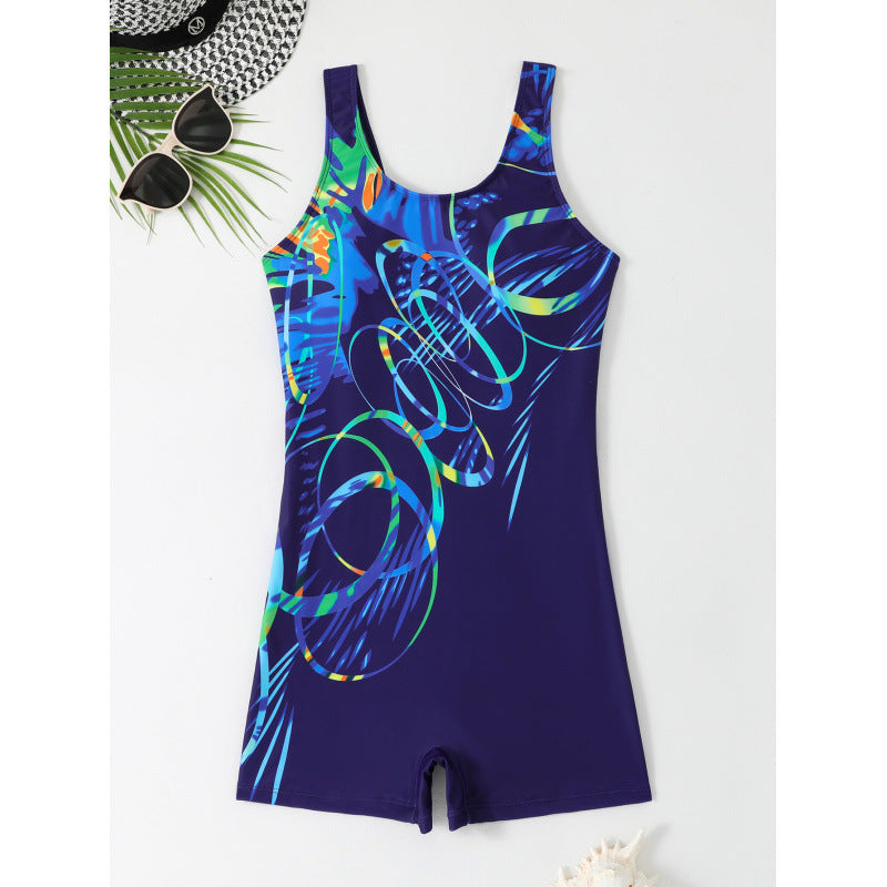 Maillot de bain sportif pour femme avec bretelles confortables et motif coloré de berg-feldt