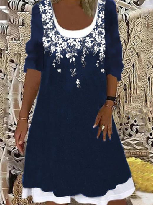 Robe Femme Berg-Feldt : motif floral & décolleté plongeant