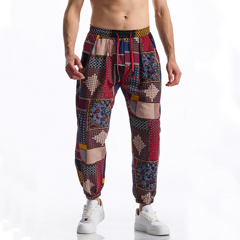 Herren Jogginghose mit modernem Patchwork-Design Berg-Feldt
