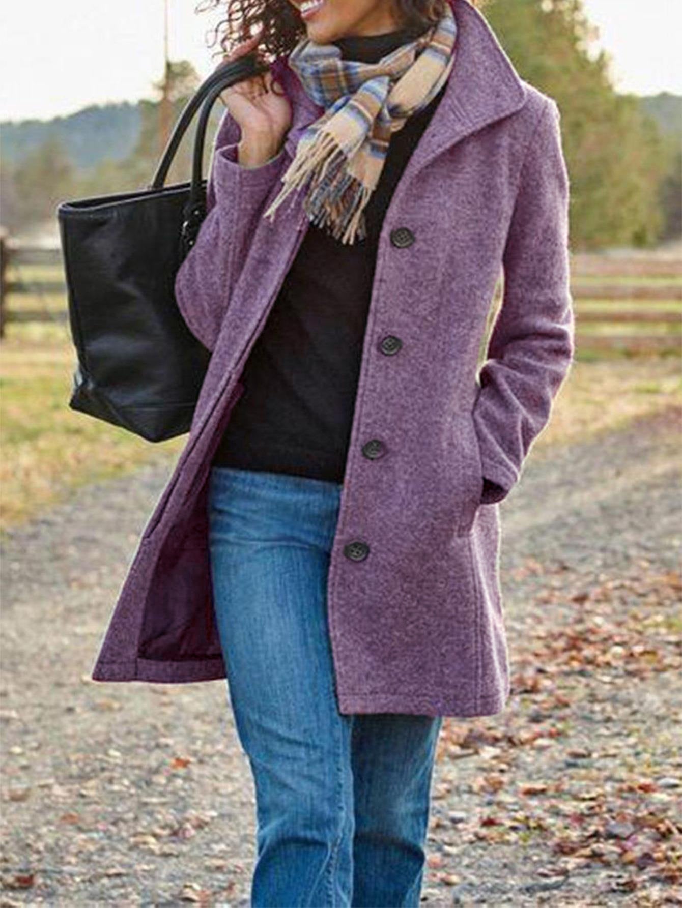 Manteau élégant en laine pour femme avec revers classique Berg-Feldt