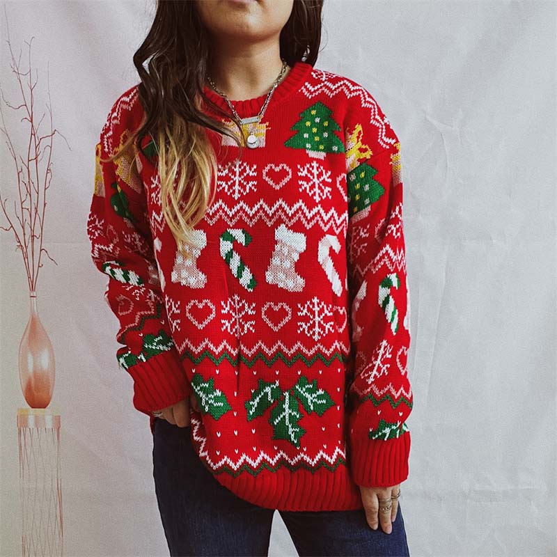 Berg-Feldt | Pull de Noël tricoté à motif flocon de neige