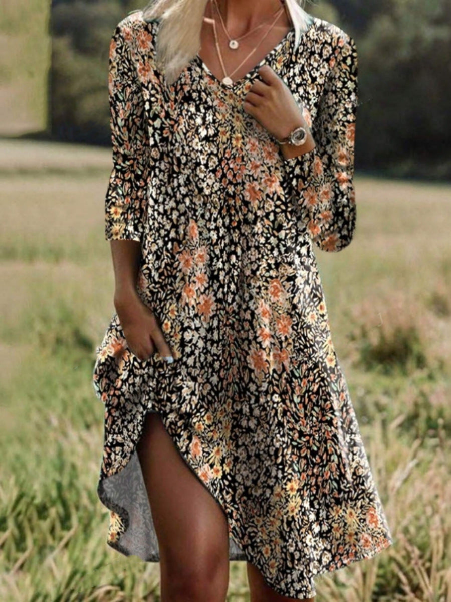 Robe décontractée pour femme avec col en V tendance et fente latérale Berg-Feldt
