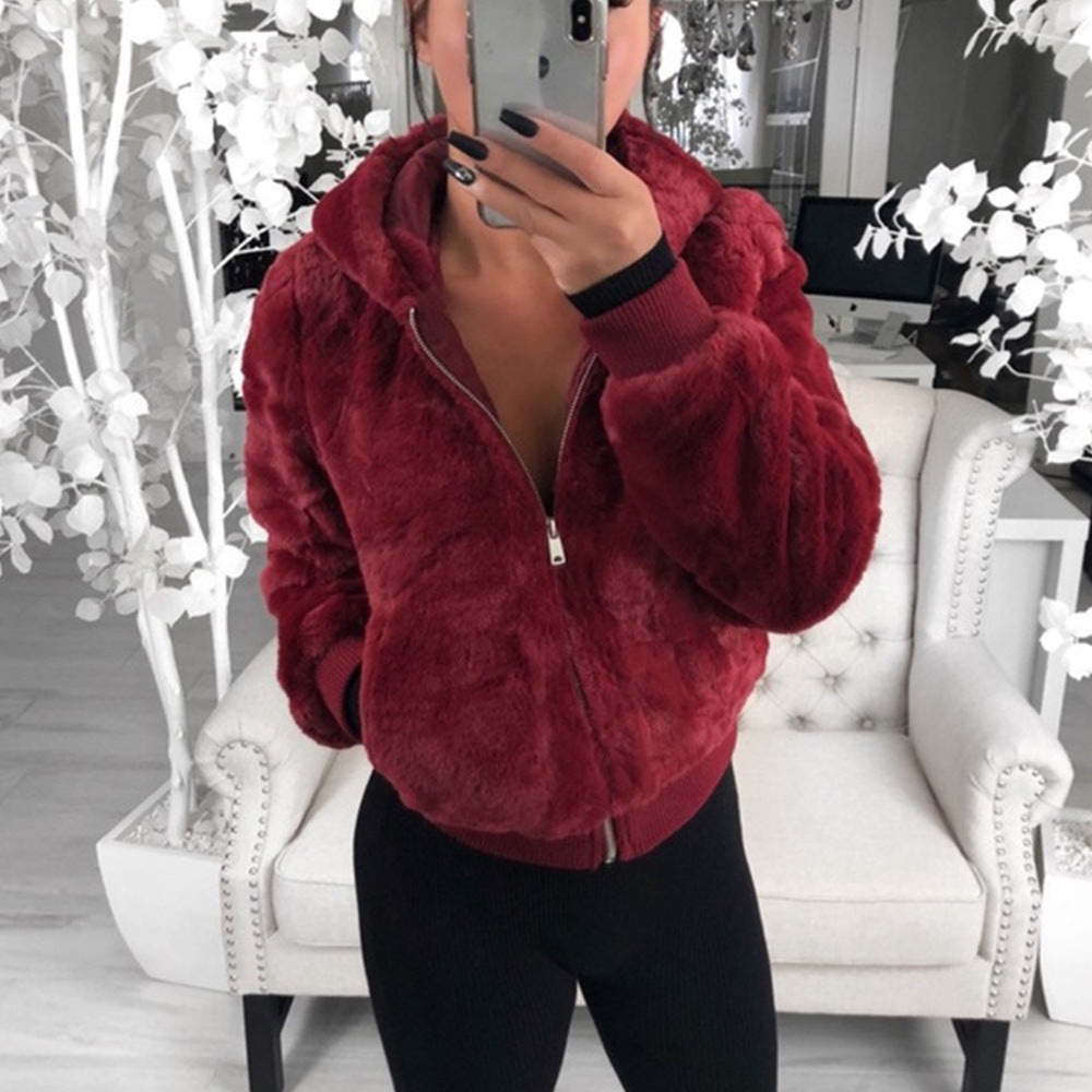 Blouson bombardier en fausse fourrure pour femme Berg-Feldt