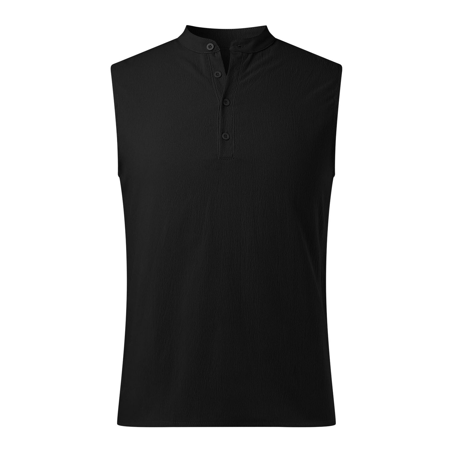Herren Ärmelloses Henley-Shirt aus atmungsaktivem und leichtem Material Berg-Feldt