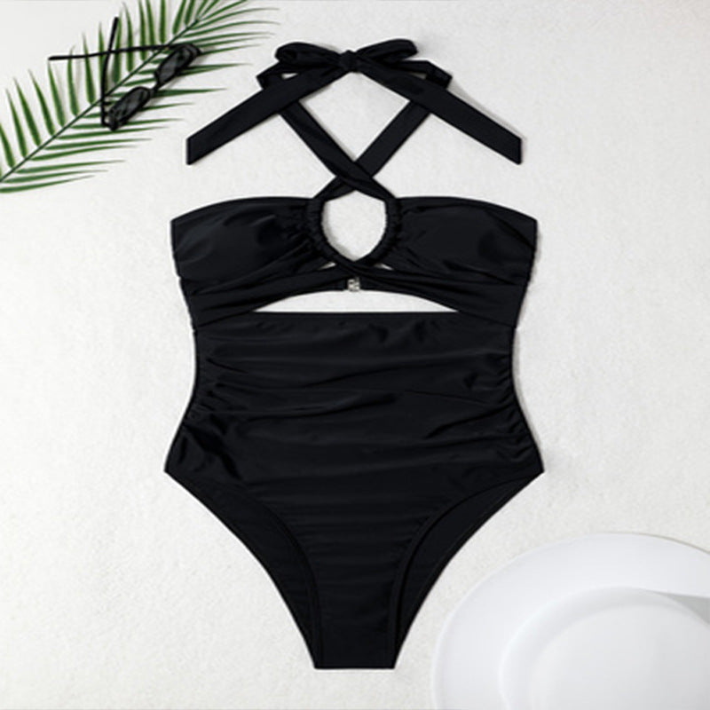 Maillot de bain femme uni et élégant avec emballage moderne de berg-feldt