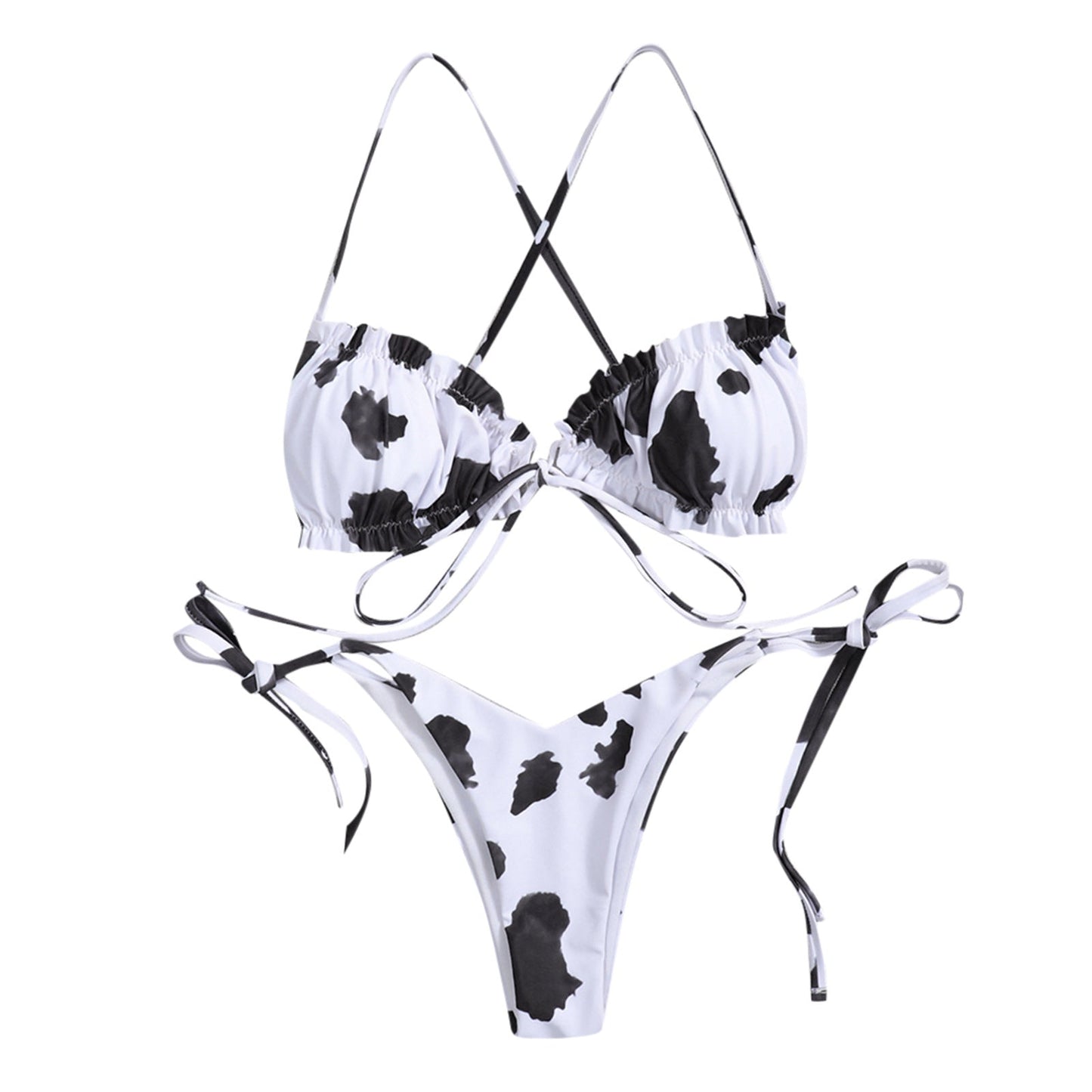 Ensemble bikini triangle imprimé vache pour femme berg-feldt