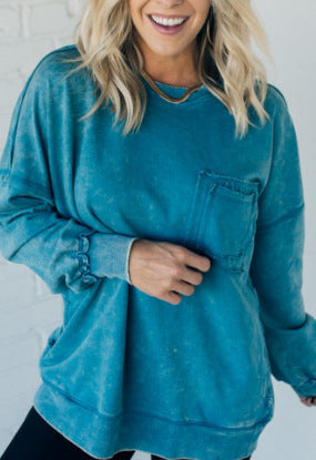 Damen Sweatshirt Oversize Confortable avec Poches Berg-Feldt