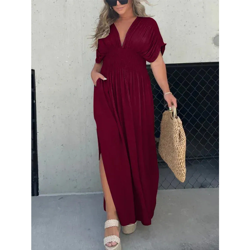 Longue robe fluide et élégante pour femme avec décolleté en V par berg-feldt