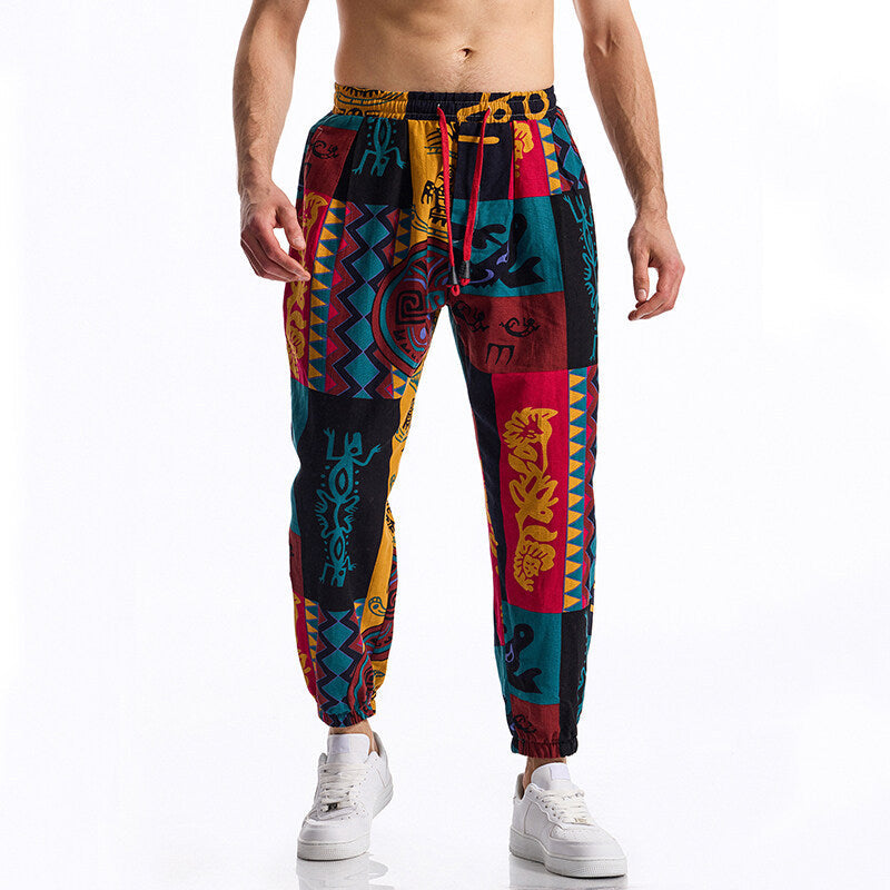 Herren Jogginghose mit modernem Patchwork-Design Berg-Feldt