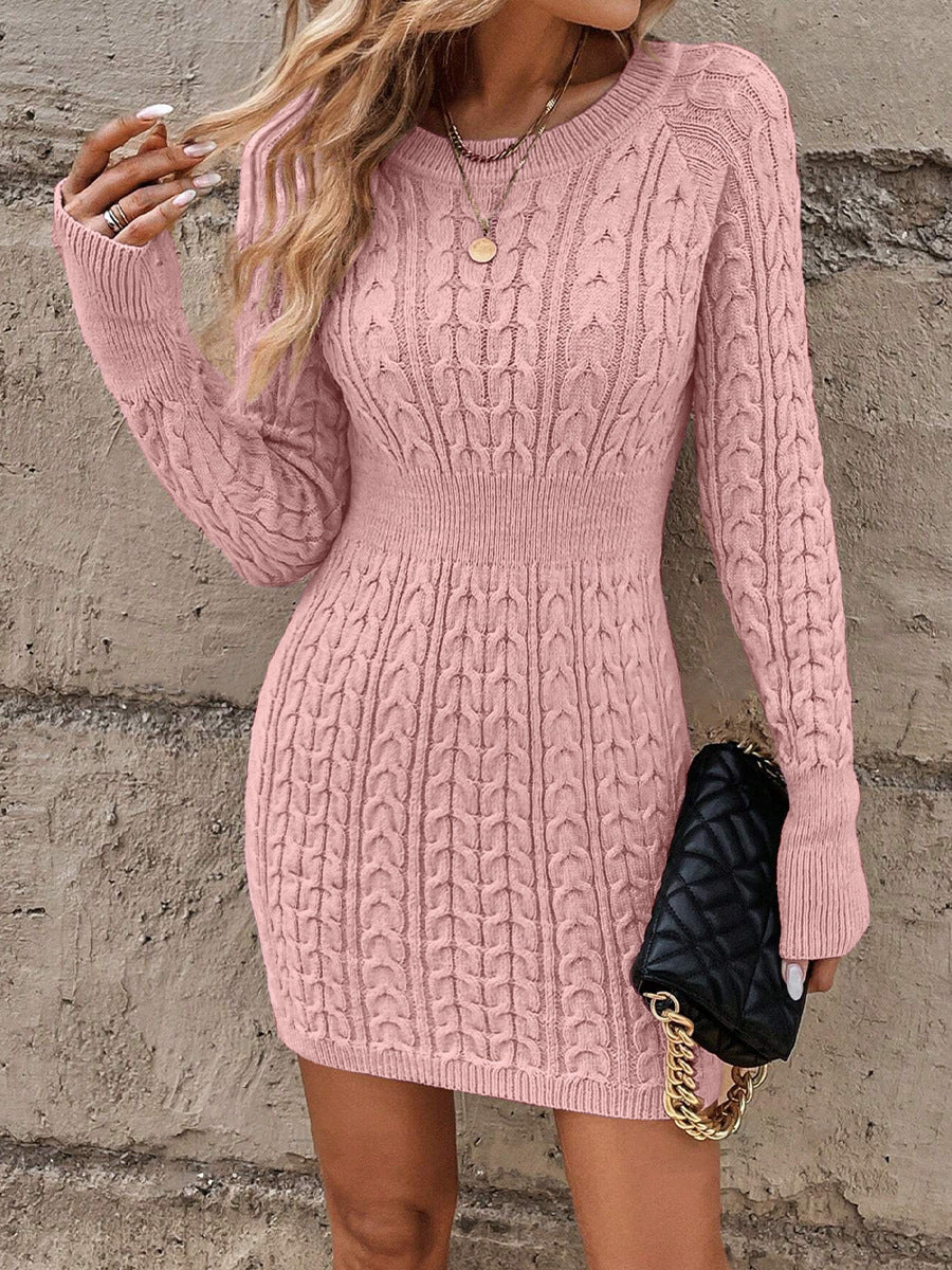 Robe pull pour femme avec motif torsadé moderne et manches longues Berg-Feldt