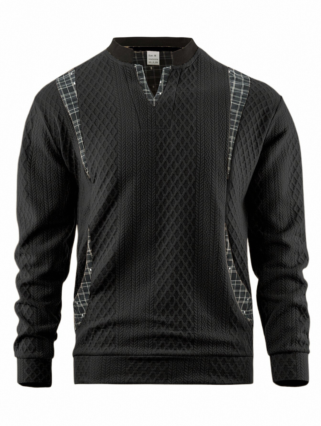Herren Strickpullover mit modischen Karoelementen Berg-Feldt