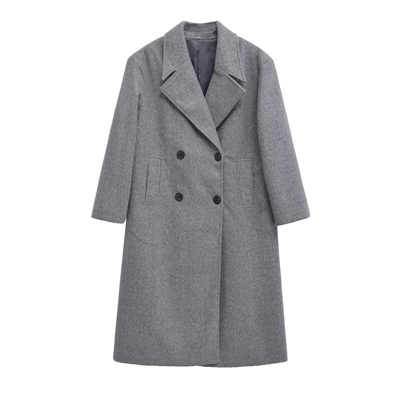 Damen Manteau en Laine Double Boutonnage Coupe Ample Élégant Berg-Feldt