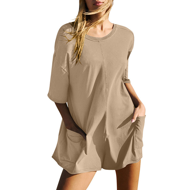 Robe t-shirt décontractée pour femme avec poches et coupe ample de berg-feldt
