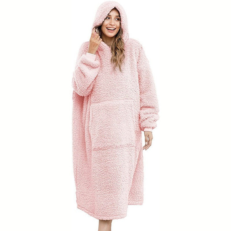 Peignoir douillet en polaire pour hommes avec capuche et poches Berg-Feldt