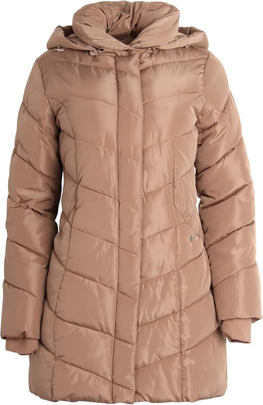 Damen longline, quilted winter parka with high collar Berg-Feldt