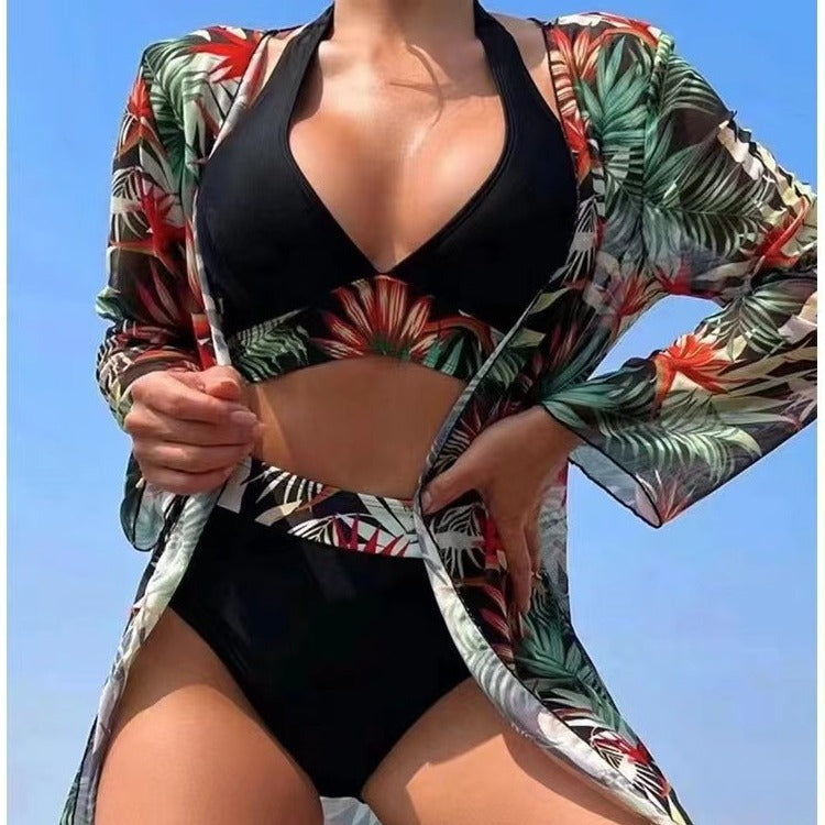 Ensemble bikini pour femme avec kimono fleuri de berg-feldt