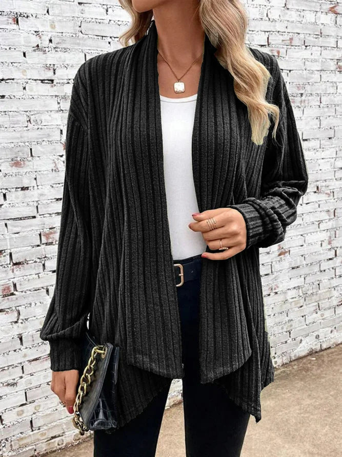 Cardigan femme décontracté en tricot avec motif côtelé distinctif Berg-Feldt