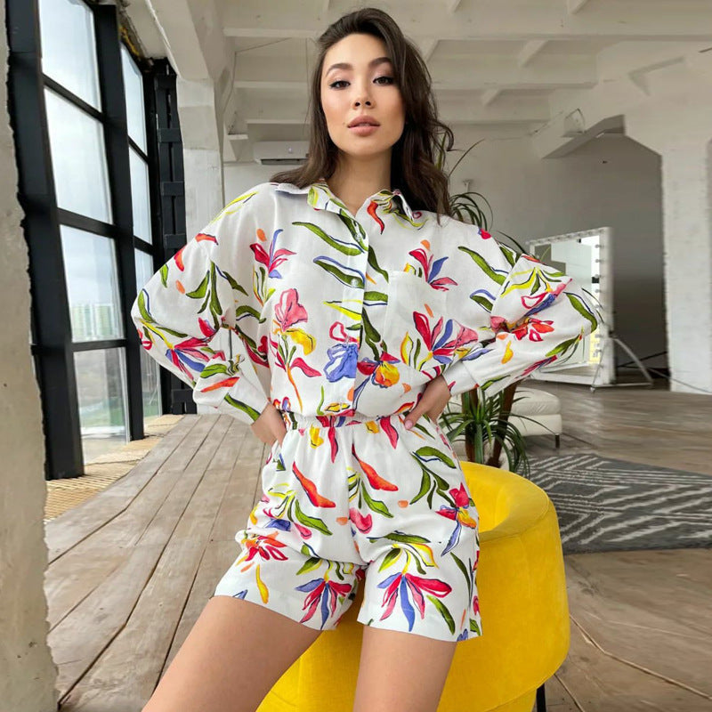 Ensemble top et short pour femme avec imprimé floral fantaisie par berg-feldt