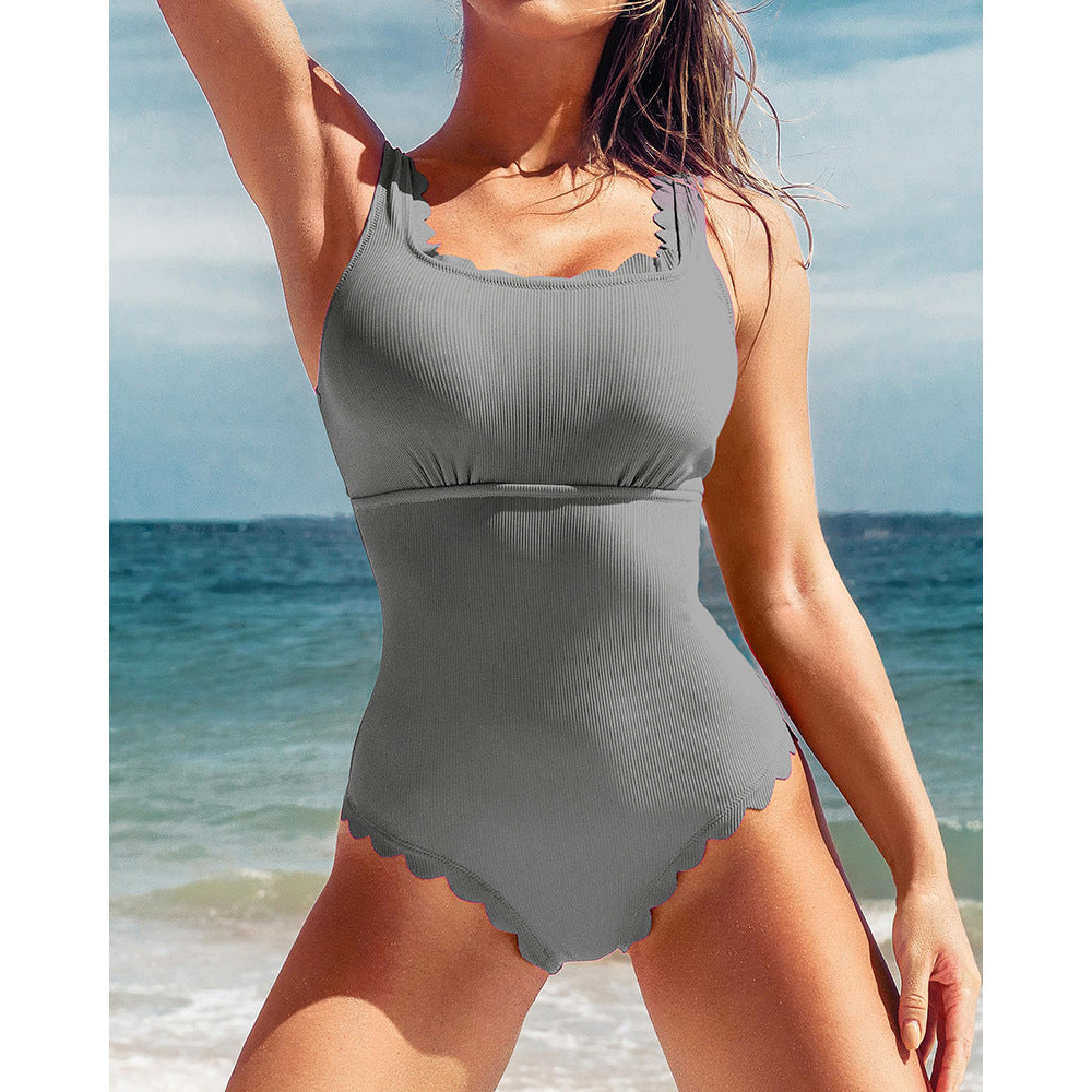 Maillot de bain femme Berg-feldt, motif côtelé ondulé