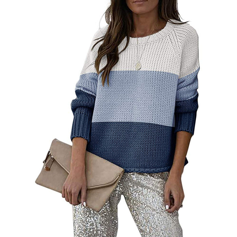Berg-Feldt | Pull en tricot bicolore à motifs géométriques, acrylique, décontracté et confortable