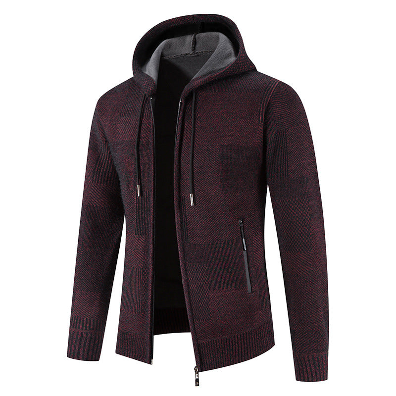 Cardigan à capuche homme avec éléments de structure modernes Berg-Feldt