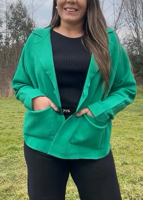Blazer femme Berg-Feldt, coupe oversize, coupe décontractée, avec poches avant