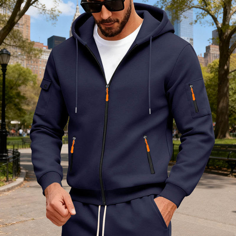 Herren sportlicher Kapuzenpullover mit modischen Schnellverschlüssen und praktischen Taschen Berg-Feldt