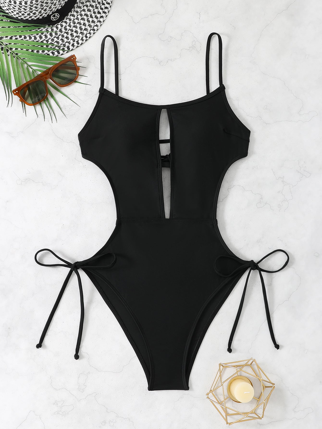 berg-feldt Damen Badeanzug, Cut-Out Hochbund Monokini