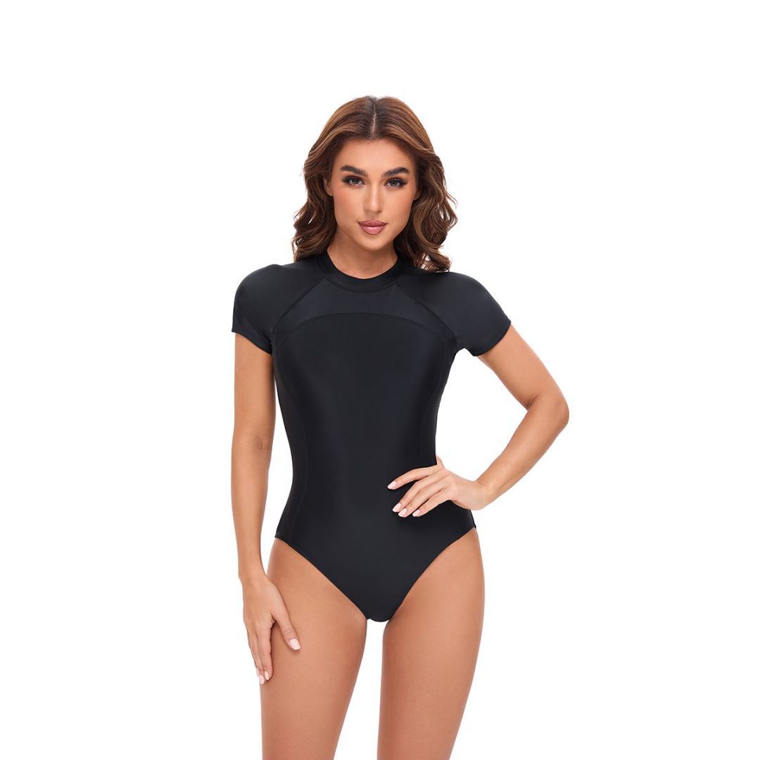 berg-feldt Maillot de Bain Femme Rashguard Manches Courtes