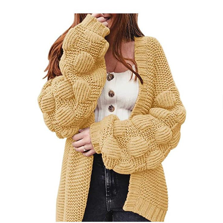 Cardigan en tricot pour femmes à manches volumineuses Berg-Feldt