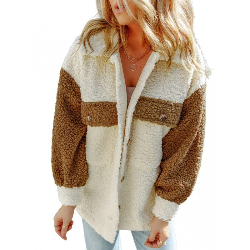 Damen veste douillette en teddy avec poches poitrine pratiques Berg-Feldt