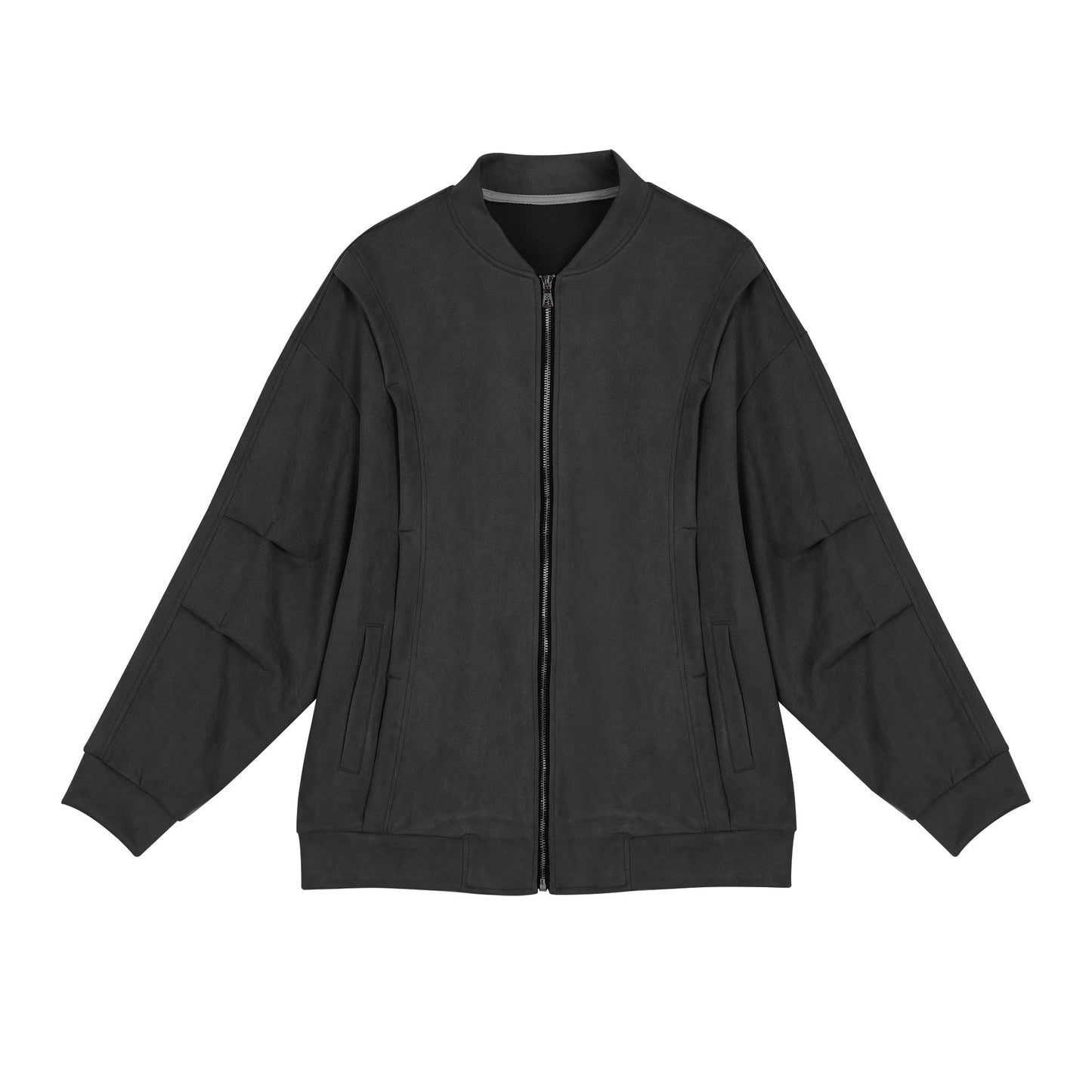 Veste oversize stylée en similicuir souple pour femme avec poches pratiques et fermeture éclair intégrale Berg-Feldt