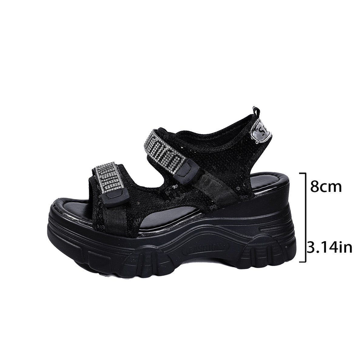 Bequeme Damen-Plateausandalen mit verstellbaren Riemen von berg-feldt