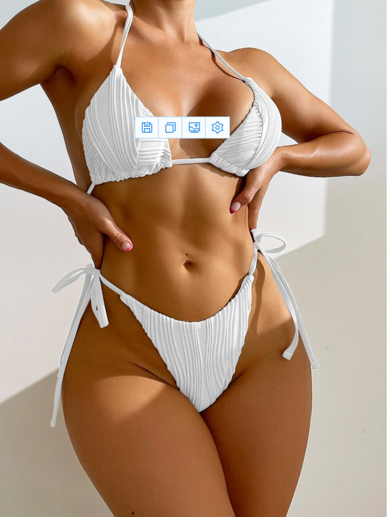 Haut de bikini femme Berg-Feldt froncé avec bretelles ajustables