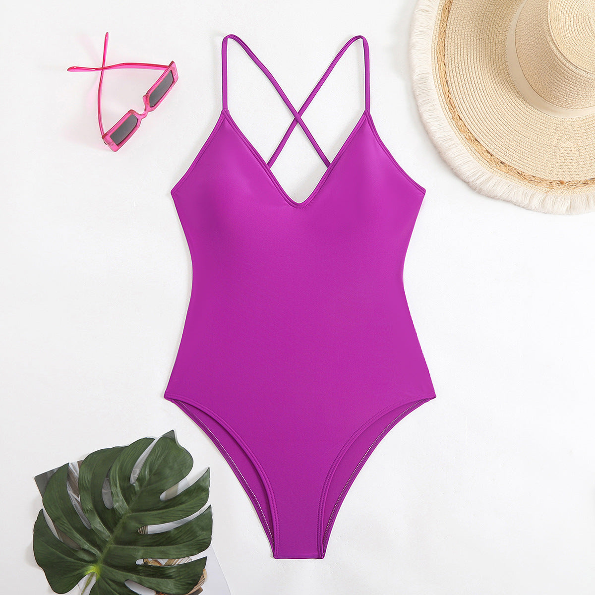Maillot de bain femme Berg-Feldt avec décolleté en V et bretelles
