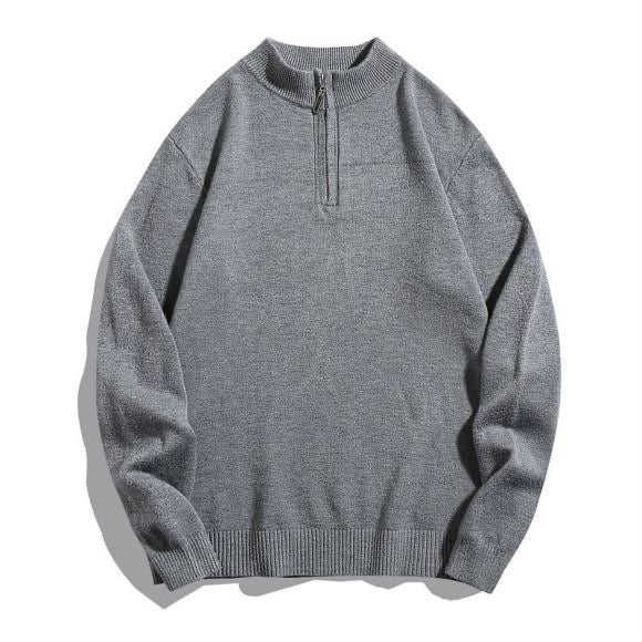 Herren Pullover mit modernem Stehkragen und Reißverschluss Berg-Feldt