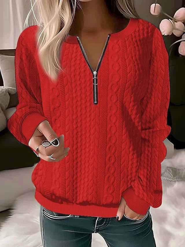 Pull en maille zippé Berg-Feldt pour femme