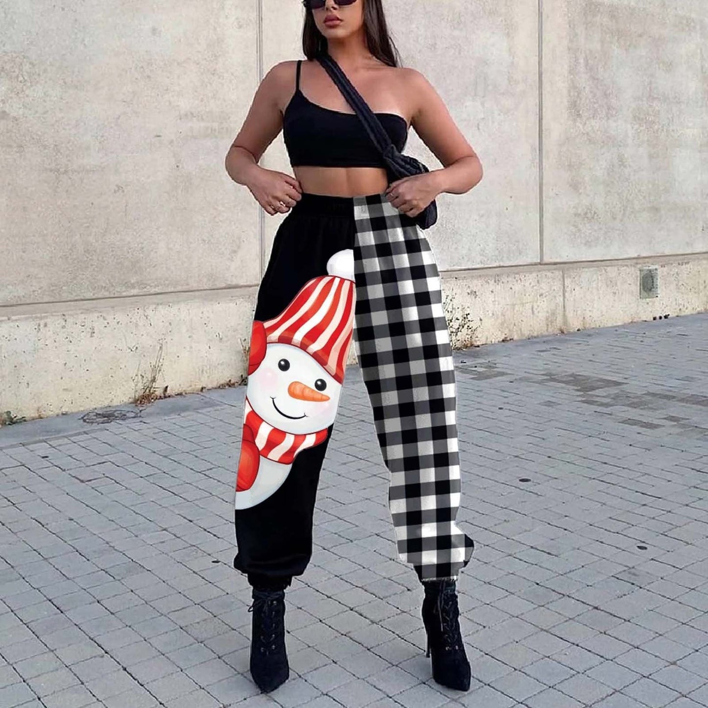 Damen Freizeithose mit lustigem Schneemann-Design Berg-Feldt