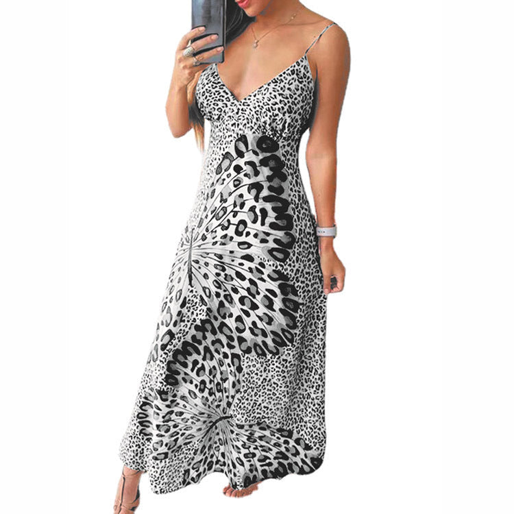 Elegantes Maxikleid mit Schmetterlings- und Tiermotiv von berg-feldt