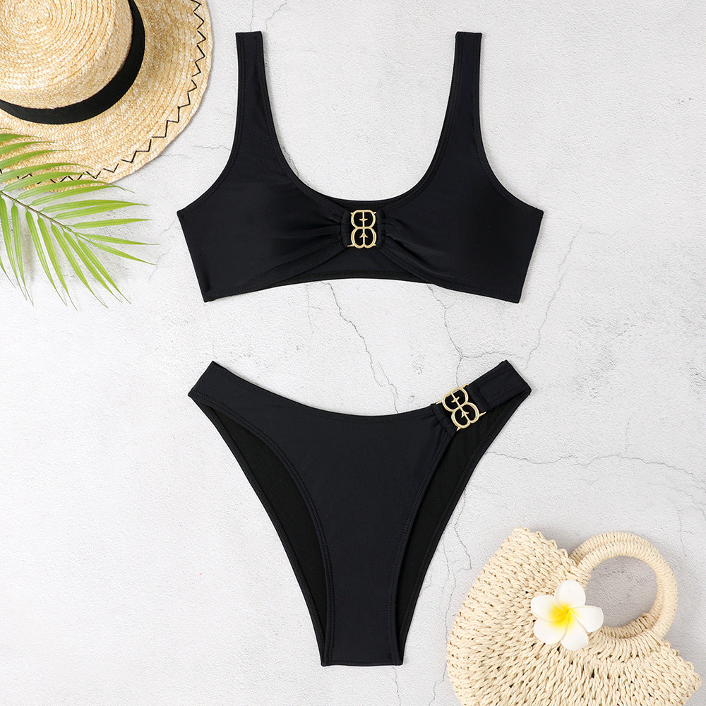 Ensemble de bikini Berg-Feldt pour femme, avec brassière texturée et détails spéciaux