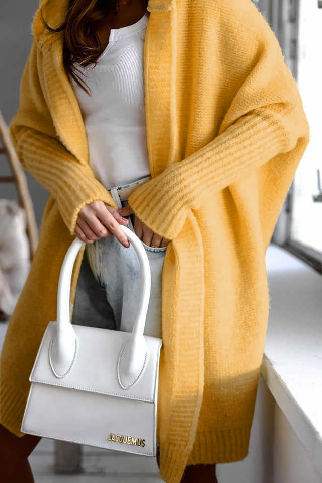 Gilet douillet tricoté à capuche pour femme Berg-Feldt