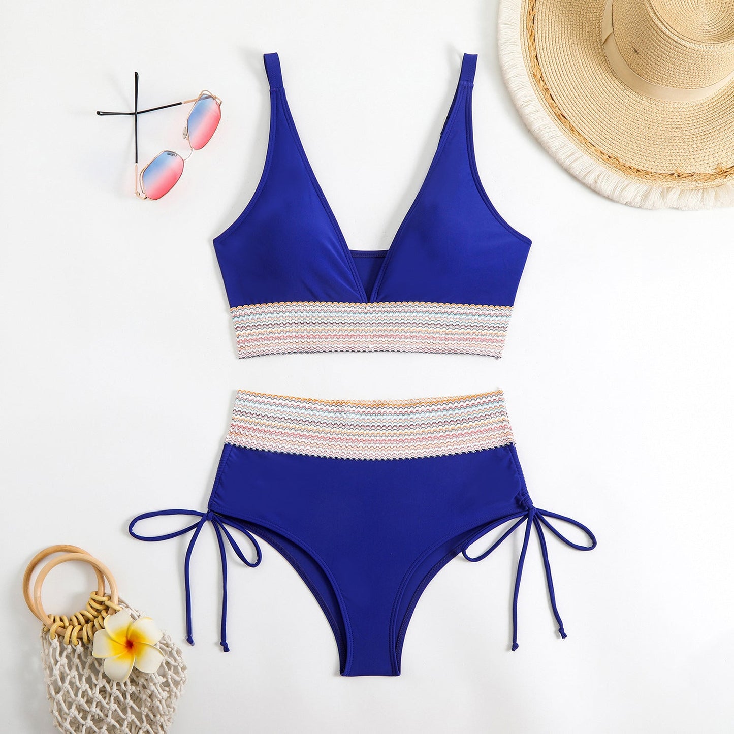 Haut de bikini femme Berg-Feldt coupe haute avec liens latéraux ajustables