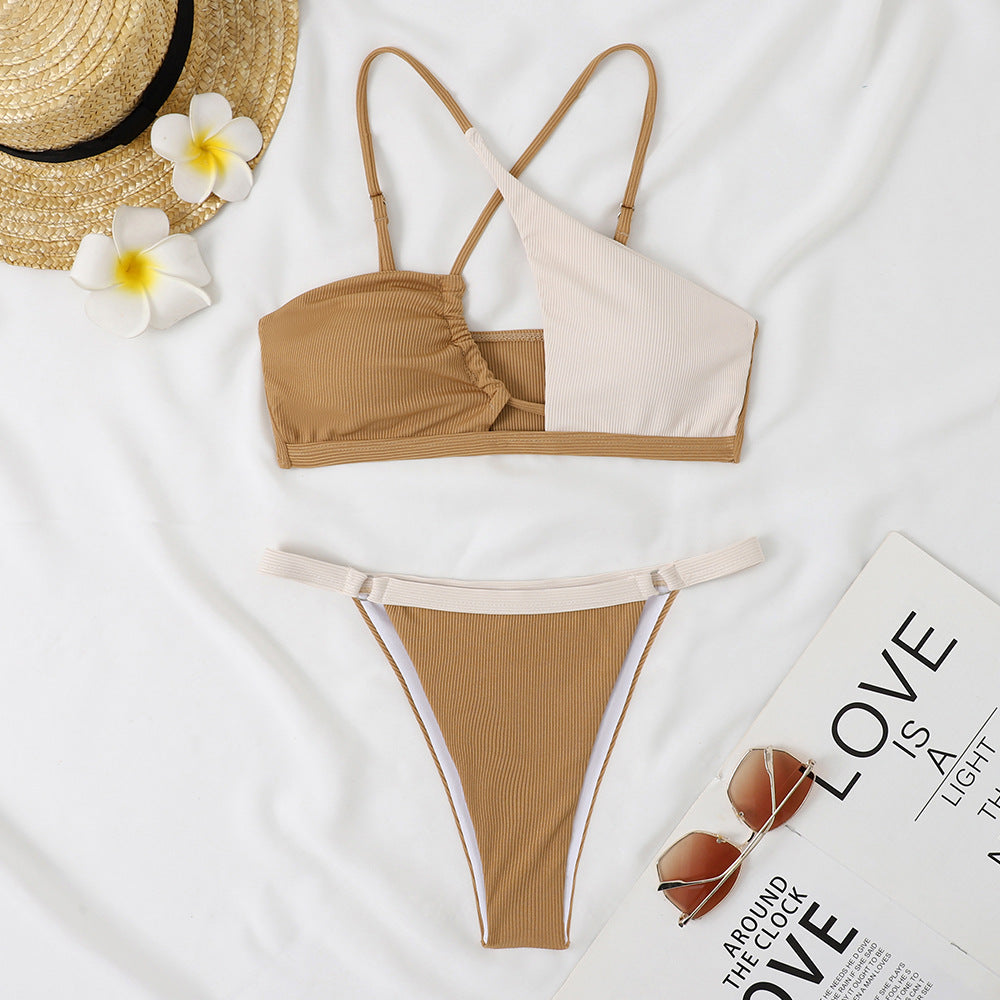 Ensemble de bikini bralette pour femme Berg-feldt à texture multicolore